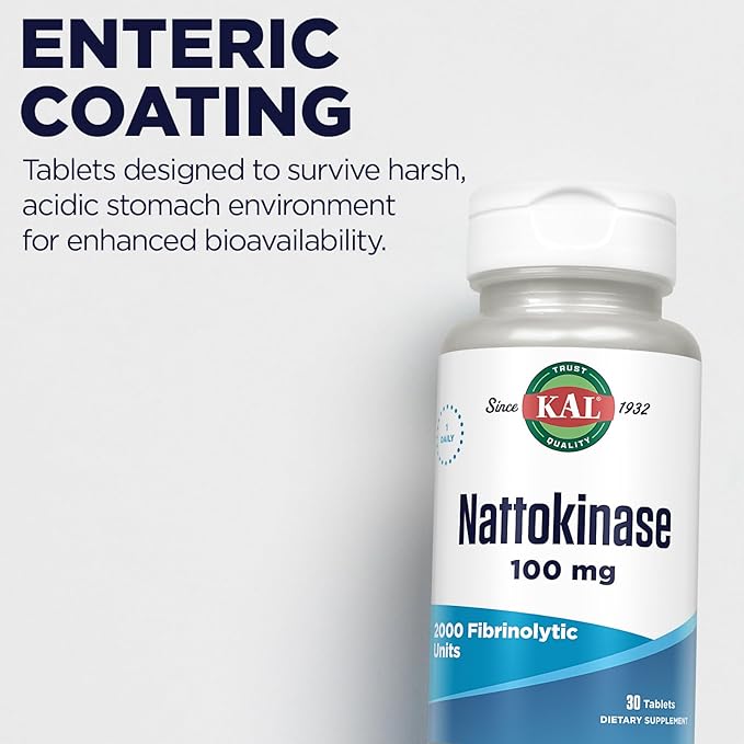 Kal 100 Mg Nattokinase Tablets 30 Count