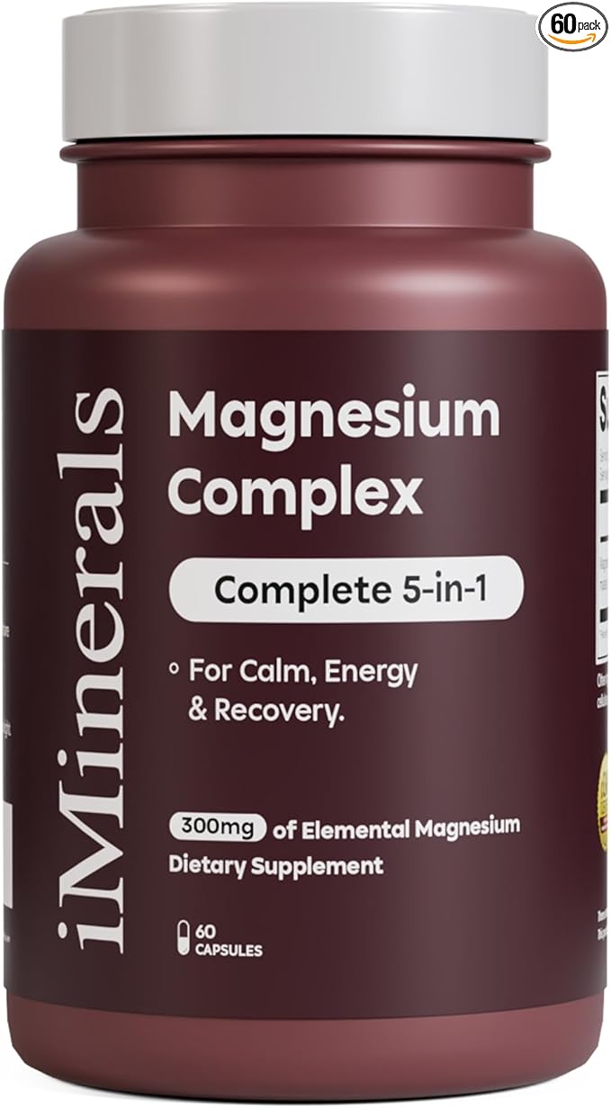 Magnesium Glycinate Complex - 300mg Elemental Magnesium Complete 5-in-1 Blend with Bisglycinate &amp Threonate 2 Months Supply Magnesium Complex for Women and Men
