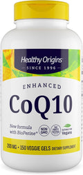 Healthy Origins Natural Enhanced CoQ10 (BioPerine®) 200 mg - Heart Health &amp Energy Supplement - Gluten-Free &amp Non-GMO Supplements with BioPerine &amp Sunflower Lecithin ((Pack of 1) 150 Veg