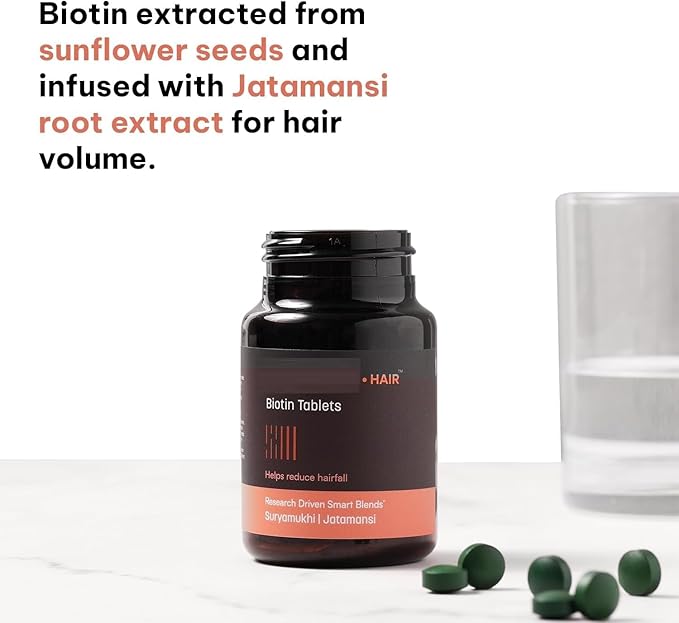 Biotin (90 Tablets) | Supplement for Hair Growth Strong Hair and Glowing Skin Fights Nail Brittleness