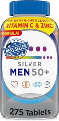 Silver Men 50+ Multivitamin Better Guide Vitamins Supplements 275 Count (Pack of 1)