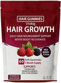 Lumin Hair Growth Gummies – Daily Hair Nourishment with Biotin Collagen &amp Botanical Extracts – Supports Thicker Stronger &amp Healthier-Looking Hair – Mixed Berry Flavor 60 Gummies (1)