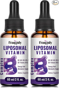 Liposomal Vitamin B Complex Liquid Sublingual B Complex Vitamins Supplement for Women Men Improved Absorption Methylated B12B1 B2 B3 B5 B6FolateBiotin for Energy And Immune Support-4.0 oz