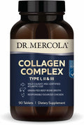 Dr. Mercola Collagen Complex - Supports Skin &amp Connective Tissue - Types I II &amp III Collagen - Non-GMO Gluten-Free &amp Soy-Free - 90 Tablets (30 Servings)