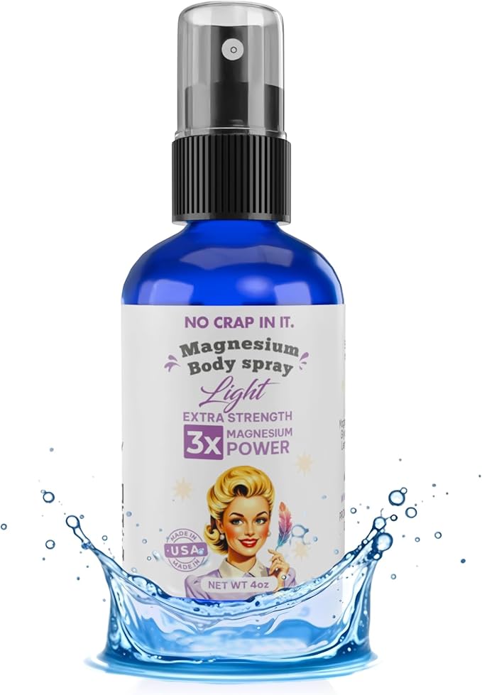 No Crap In It Magnesium Spray Triple Action!- Your Way to Wellness | Immediate Relief with Our Unique Magnesium Glycinate Citrate Chloride Blend Spray (Light)