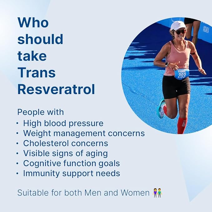Trans Resveratrol 500 mg 60 Capsules Lab | Antioxidant Support | 60 Vegan Capsules