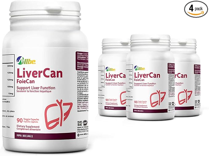 LiverCan Capsules 220mg Milk Thistle (80% Sillymarin) 10mg L-glutathione 120mg Wu Wei Zi Extract and 120mg Dedelion Extract 4 Packs of 90 Servings Liver Supplement Serving Size:1 Capsule