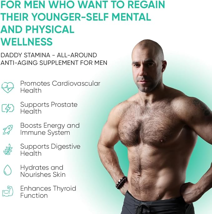 Muscle &amp Vitality Bundle Build Muscle and Support Male Vitality - 60 Muscle Gummies &amp 60 Daddy Capsules