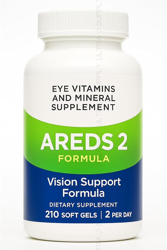 AREDS 2 Eye Vitamins with Lutein &amp Zeaxanthin Vision Support Supplement (210 Count.)