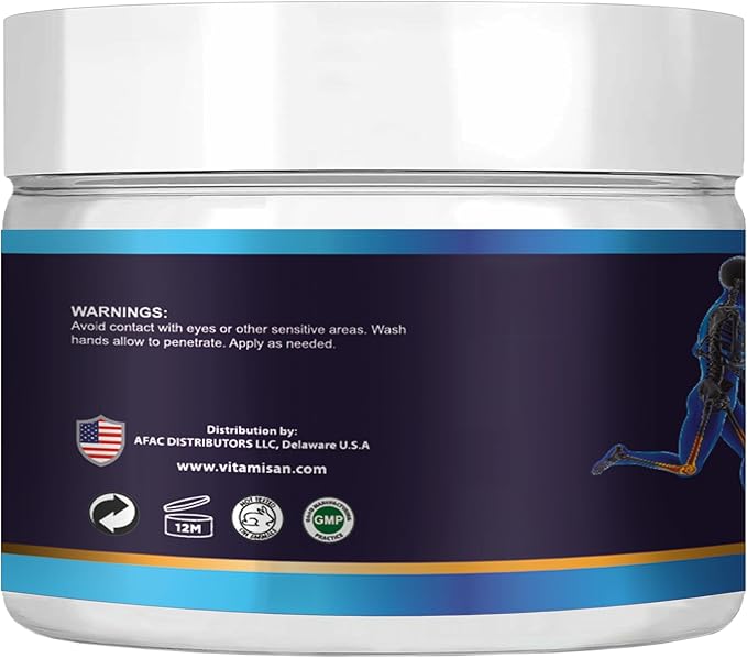 VITAMISAN Glucosamine Chondroitin MSM Collagen and Arnica Cream 4 OZ 2 Pack