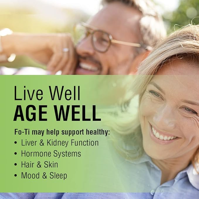 SOLARAY Fo-Ti 610 mg | Healthy Liver Kidney Hormone &amp Longevity Support | Hair Skin &amp Nails | Vegan | 100 VegCaps