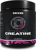 Driven Nutrition Micronized Creatine Monohydrate Powder – 500g | Pure Unflavored 5g Per Serving | Muscle Strength Power Endurance &amp Recovery Supplement