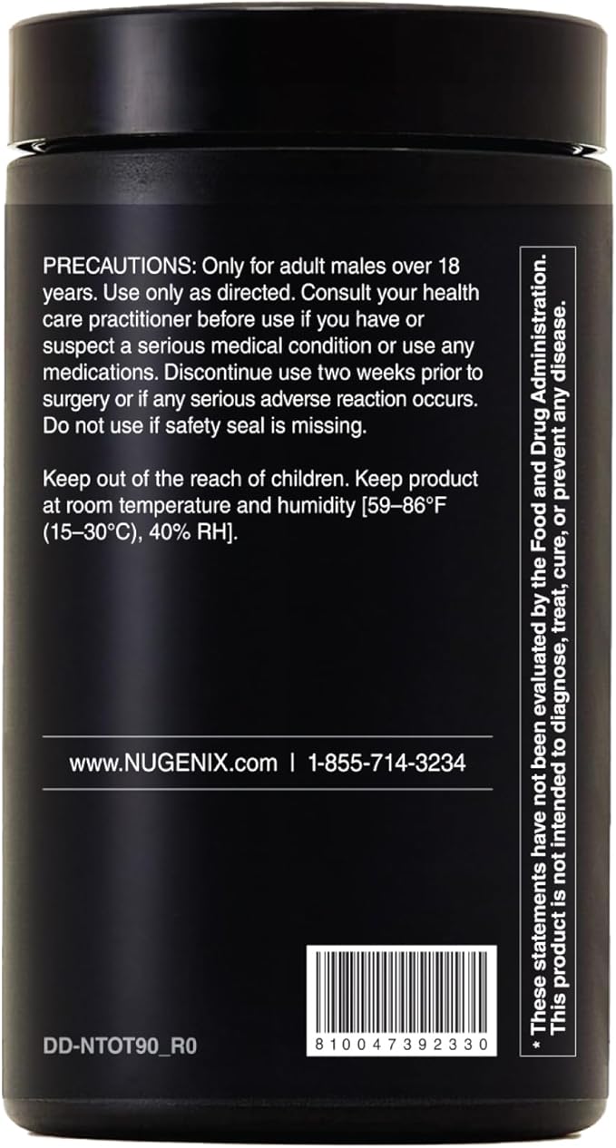 Nugenix Total-T2 - Testosterone Booster and Nitric Oxide Booster for Men Tesnor S7 ElevATP Tongkat Citrulline Nitric Oxide and Testosterone Supplement for Men (90 Count)