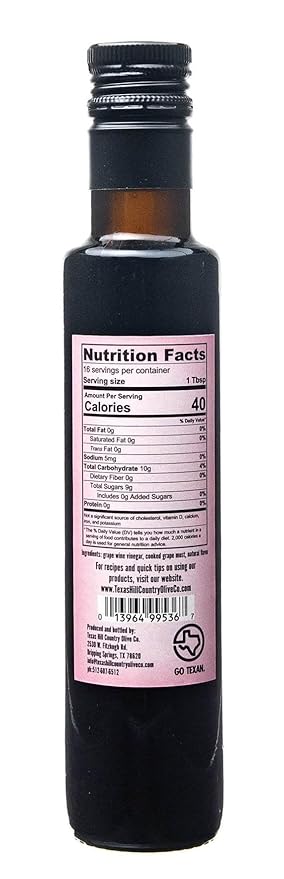 Raspberry Balsamic Vinegar - Gourmet Barrel Aged Infused Balsamic Vinegar - Great for Dressing Dipping Glazing - No Artificial Flavors or Added Sugar - Made in Texas (8.5 oz 2 Pack)
