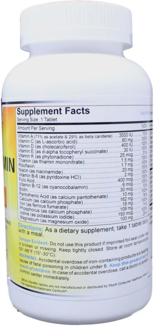 Wonder Labs Multivitamin/Multimineral w/Beta Carotene - 365 Tablets