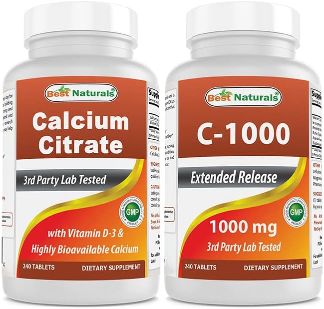 Calcium Citrate with Vitamin D-3 &amp Vitamin C 1000 mg