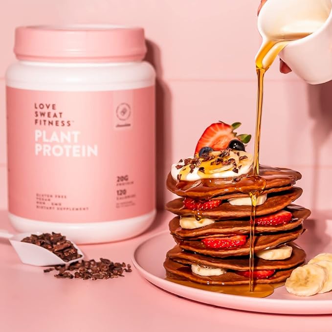 Love Sweat Fitness Organic Plant Based Protein Powder Chocolate - 28 Servings 20g Protein Vegan Gluten Free Non-GMO