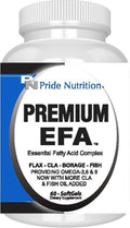 Pride Nutrition Premium EFA Omega 3-6-9 Supplement for Men and Women 5 in 1 - EPA DHA GLA ALA &amp CLA Essential Fatty Acids with Fish Oil - Softgel Pills