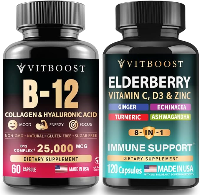 VITBOOST B12 with Hyaluronic Acid Collagen with Immune Support
