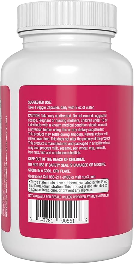 NUU3 Nature’s Superfuel Provides Daily Nutritional Support for Immunity Wellness Active Lifestyle &amp Well-Being - Vitamins Minerals &amp Antioxidants - 120 Capsules (Pack of 2)
