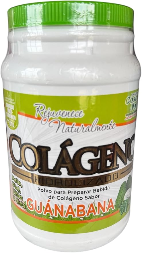 Natural Hydrolyzed Collagen Powder Enhancer Guanabana Flavor 2.2lbs with Vitamins A B C Natural Drink Mix ShakesSmoothies