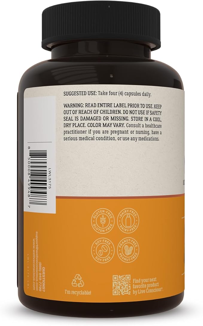 Live Conscious Glucosamine Chondroitin with MSM Hyaluronic Acid and More - MoveWell Joint Health Supplement