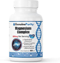 Magnesium Complex Supplement with Aquamin - Magnesium Citrate Glycinate &amp Hydroxide - Supports Muscle Function Nerve Health &amp Daily Wellness