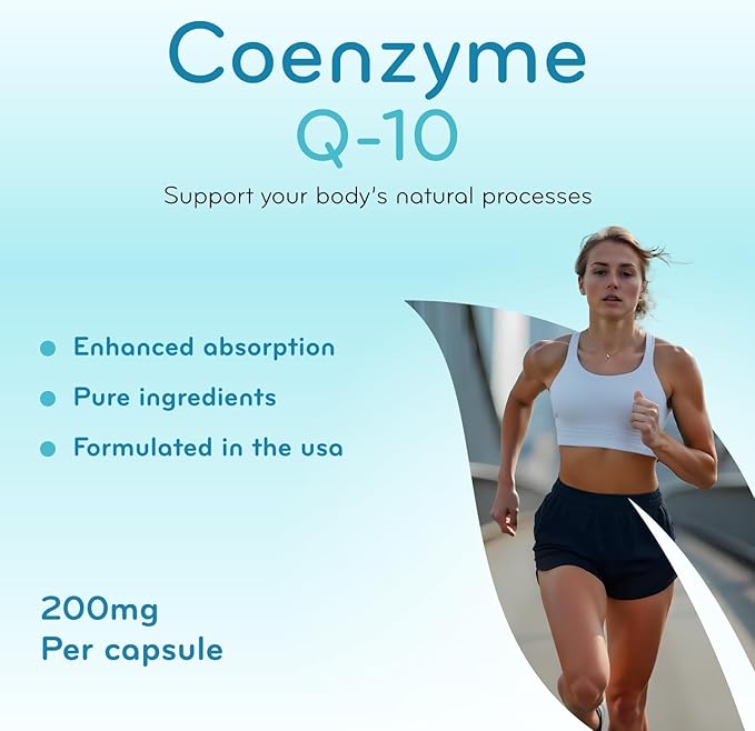 Quick Absorption CoQ10 200mg - Coenzyme Q10 200mg Potent Antioxidant for Heart Energy and Aging Support - High Stability CoQ10 Ubiquinone Capsules - Made in a cGMP US Lab (200 Servings)