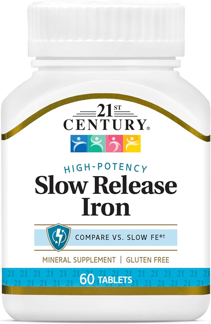 21st Century Slow Release Iron Tablets 60 ea (Pack of 12) - Packaging May Vary