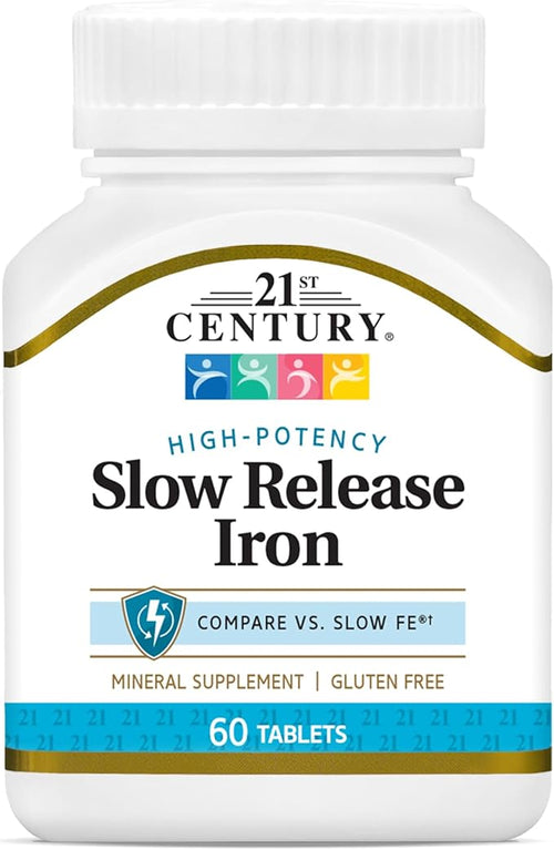 21st Century Slow Release Iron Tablets 60 ea (Pack of 12) - Packaging May Vary