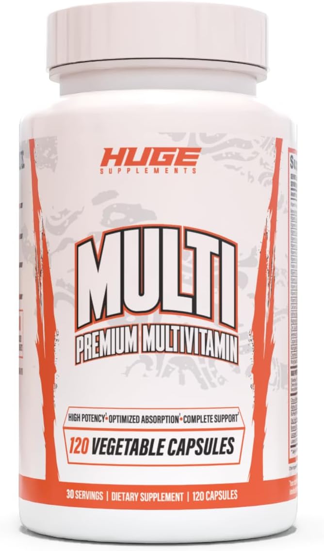 Huge Multi Multivitamin for Men High-Performance All-in-One Formula for Athletes &amp Bodybuilding Vitamin &amp Mineral Replenishment Supports Immune System &amp Healthy Hormone Levels (120 Cap