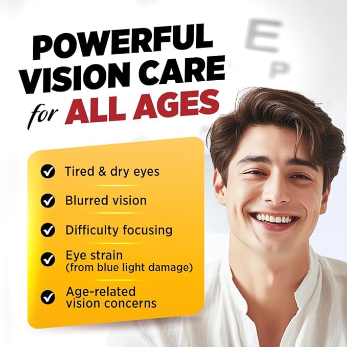 LABO Nutrition VisionREGAIN Eye Vitamin Beyond AREDS 2 Formula with Lutein Zeaxanthin Saffron Extract Blueberry for Macular and Retinal Health Eye Fatigue Night Vision Support 60 Counts