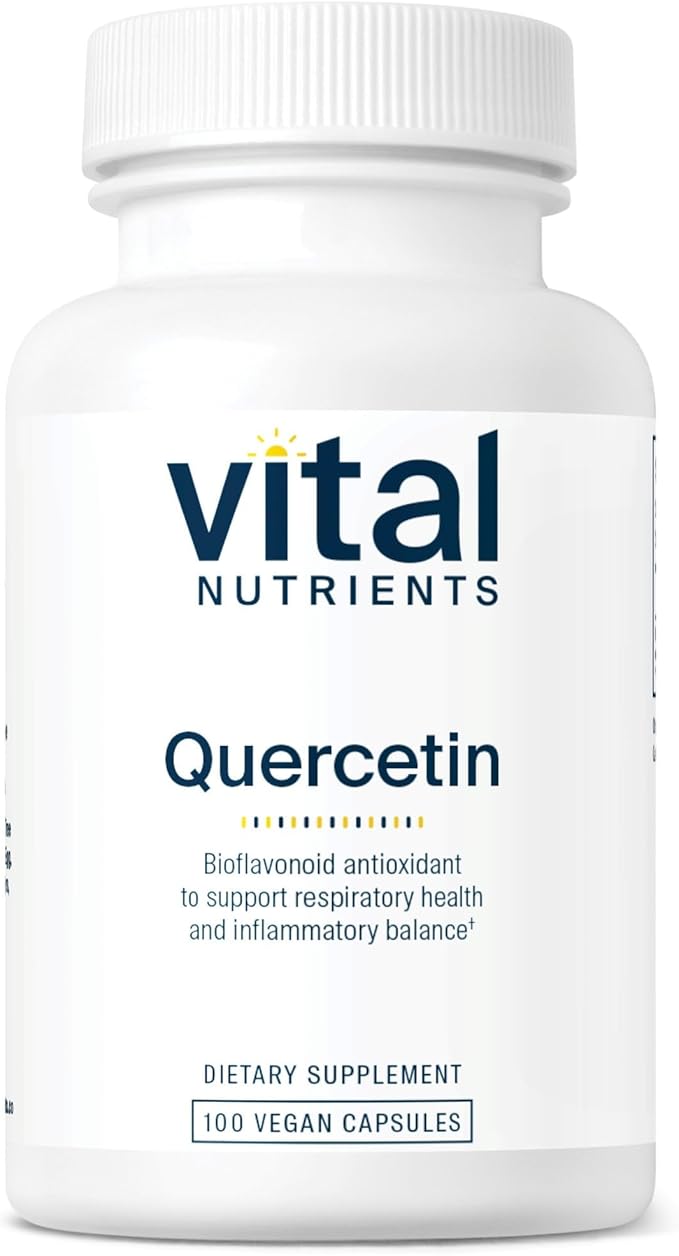 Vital Nutrients Quercetin - Vegan Quercetin Supplement with Bioflavonoids for Sinus Respiratory Heart &amp Immune Function Support - Gluten Dairy Soy Free - 500mg - 100 Capsules