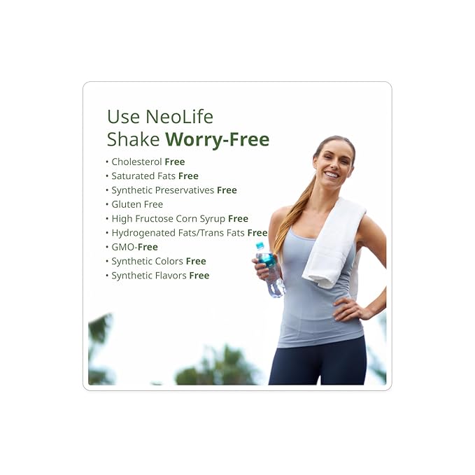 NeoLife - NeoLifeShake - Meal Replacement Shake Powder 25 Vitamins &amp Minerals 22 Amino Acids High Protein Nutrition &amp 5gr Fiber Protein Powder for Shakes - Creamy Vanilla Weight 22.8 oz (