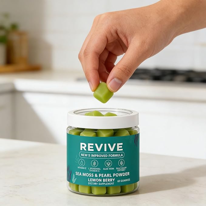 Revive Hair Gummies Professional Revive Hair Gummies with Vitamin C Vitamin E Hair Growth for Women &amp Men - Sea Moss for Hair Loss (2)