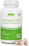 Igennus High Strength Ashwagandha KSM-66 Stress Relief Complex L-Theanine &amp Magnesium &amp Root Extract Adaptogens Methylated B Vitamins Calm &amp Sleep Support Clean Label 180 Fast Acting