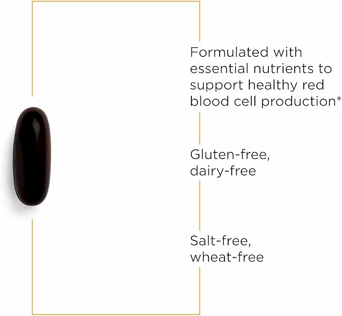 Integrative Therapeutics Iron Complex - Wellness &amp Energy Support with Vitamins C &amp B12* - Includes Folate - Gluten-Free &amp Dairy-Free - 90 Softgels (45 Servings)