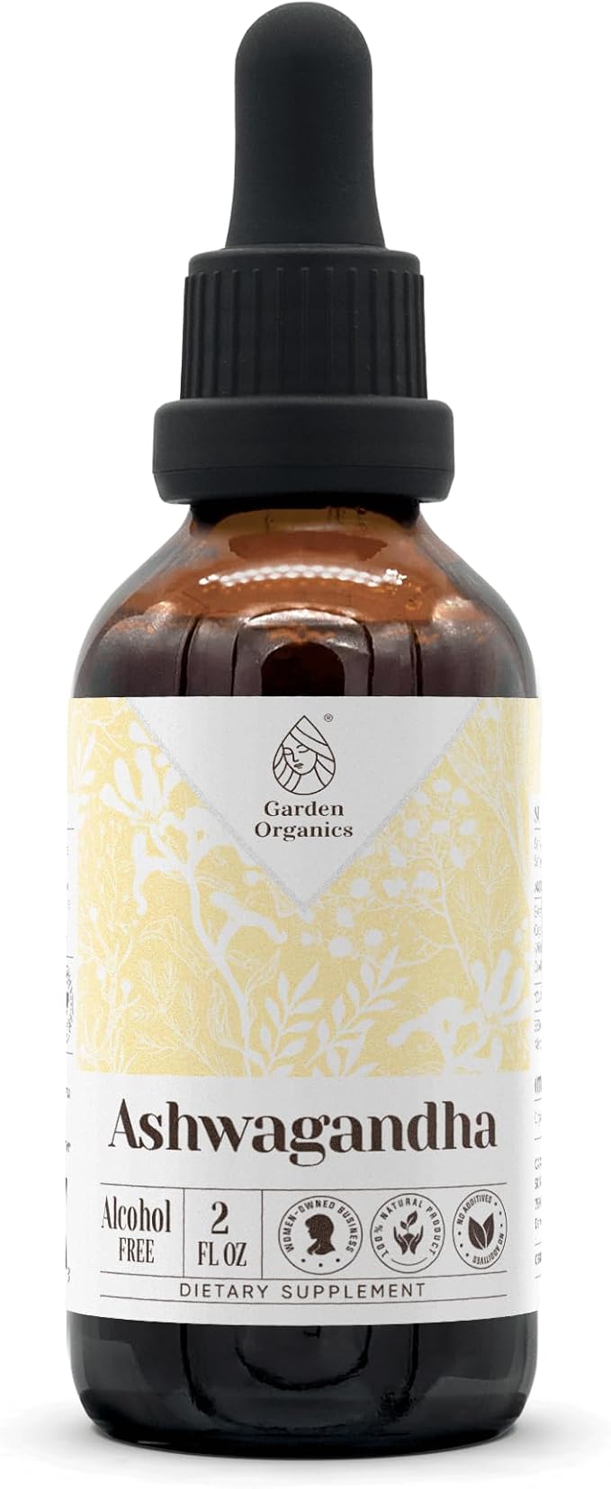 Ashwagandha Alcohol-Free Natural Tincture Extract Immune System Booster Liquid Drops Made from 100% Ashwagandha (Withania somnifera) Dried Root (2 fl oz)