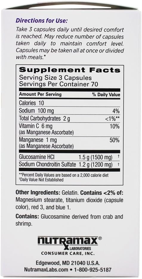 Nutramax Laboratories Cosamin® DS Joint Health Supplement with Glucosamine &amp Chondroitin for Adult Men &amp Women Joint Supplement 210 Capsules