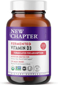 New Chapter Fermented Vitamin D3 2000 IU Organic ONE Daily for Immune Heart &amp Bone Support + Whole-Food Turmeric Adaptogenic Reishi Mushroom 100% Vegetarian Gluten Free 60 Count