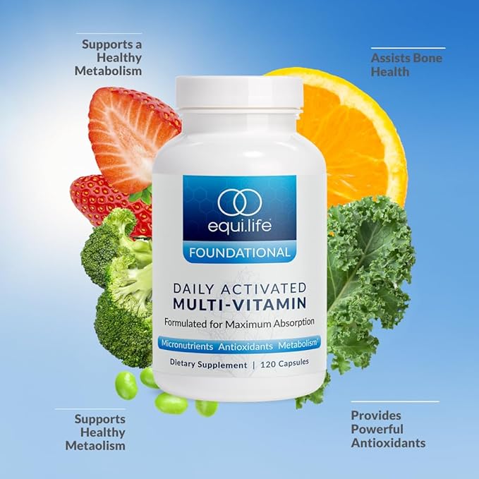 Equilife - Activated B Complex (60 ct.) Full Spectrum Magnesium (180 ct.) Daily Activated Multi-Vitamin (30 Servings)