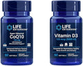 Life Extension Super Ubiquinol CoQ10 with Enhanced Mitochondrial Support &amp Vitamin D3 125 mcg (5000 IU) Bone Health