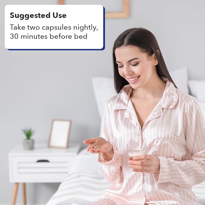 LifeSeasons Rest-ZZZ - Natural Sleep Support Supplement - Fall Asleep &amp Stay Asleep - Calms Nervous System - Ease Muscle Tension &amp Restlessness - Low Dose Melatonin GABA &amp Chamomile - 60 C