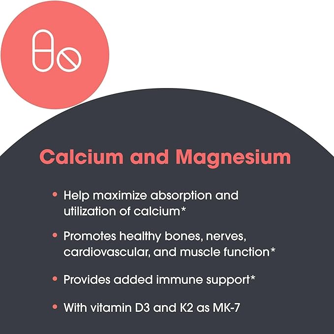 Metabolic Maintenance - Cal/Mag Plus w/Vitamin D &amp K2 180 caps