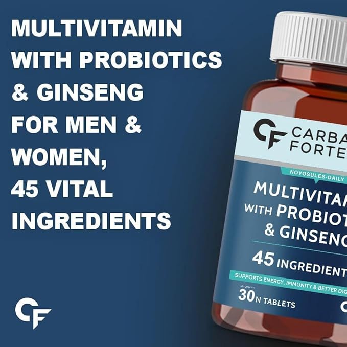 Generic Multivitamin Tablets for Men and Women with Probiotics Supplement - 30 Veg Tablets