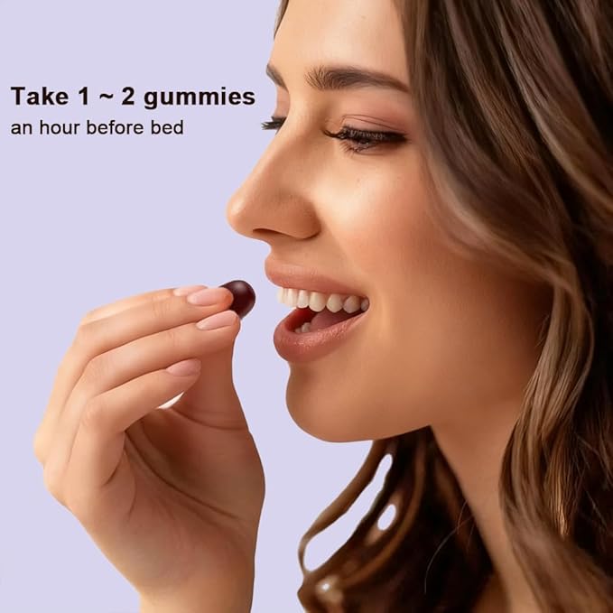 DreamOn Sleep Optimization Gummies for Adult with Reishi Cordyceps Lions Mane Turkey Tail L-Theanine Magnesium &amp 2.5mg Melatonin for Sleep Support 60 Gummies