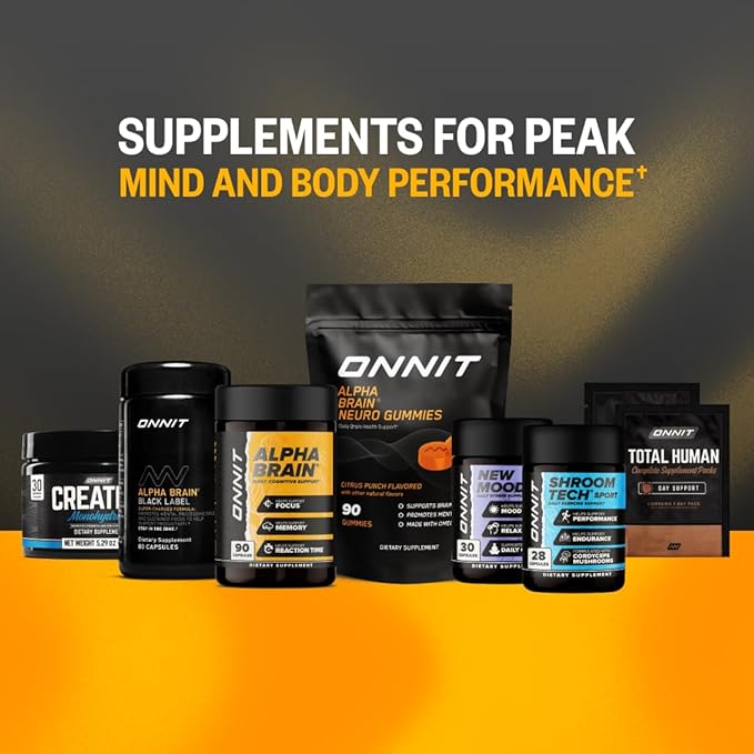 ONNIT Alpha Brain Nootropic Brain Supplement for Focus Memory Mental Clarity Cognitive Support with L-Theanine and Vitamin B6 90 Count Capsules