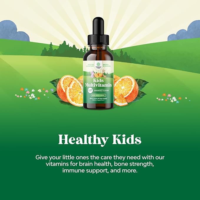 Bundle of Kids DHA Omega 3 Gummies - Fatty Acids Omega 3 6 9 for Brain Immune Strength Vision Focus Support and Liquid Multivitamin for Kids Immunity Support - Yummy Toddler Supplement High Absorption
