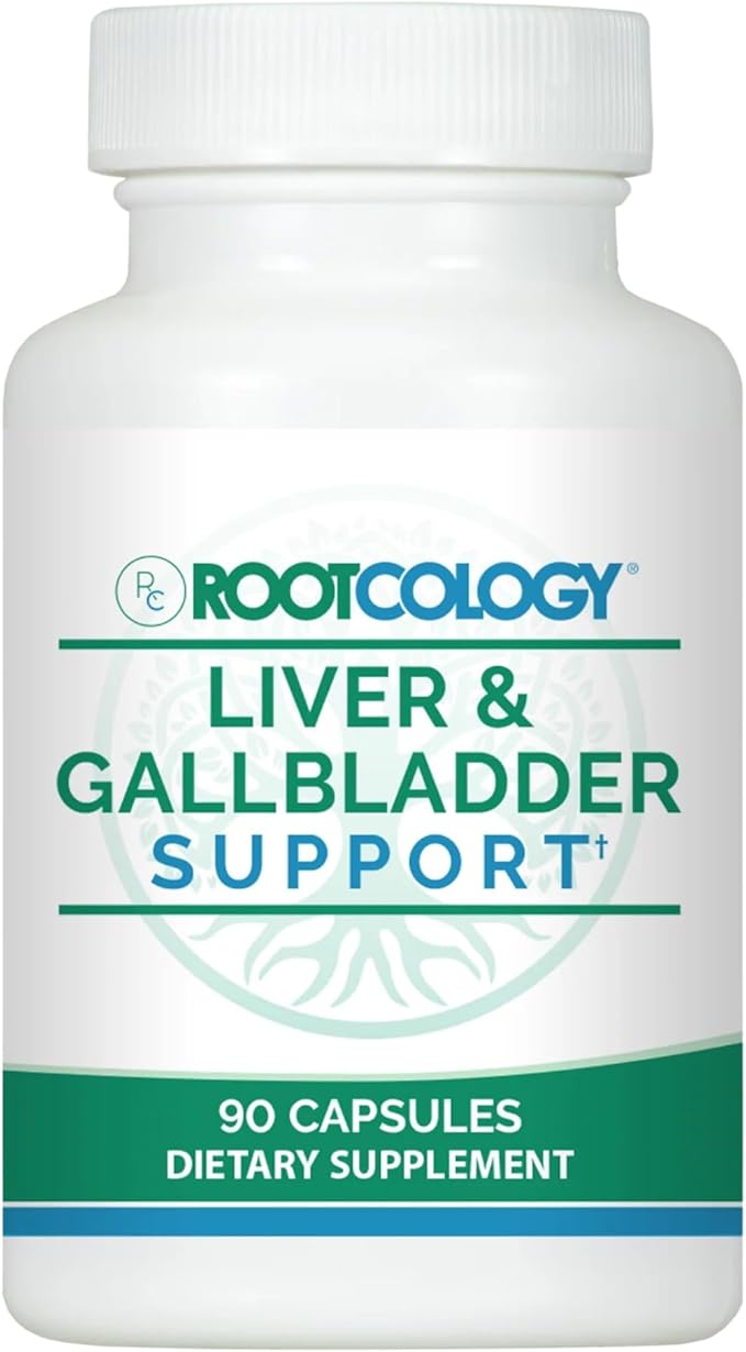 Rootcology by Dr. Izabella Wentz | Liver &amp Gallbladder Support with Milk Thistle Artichoke Leaf &amp Beet | 90 Capsules