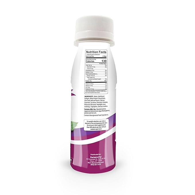 BariatricPal 30g Whey Protein &amp Collagen Power Pro Shots - Wild Berry (24 Bottles)